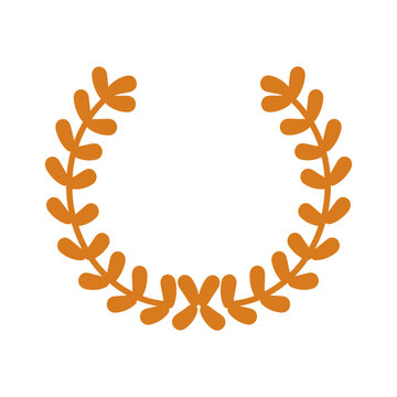 銅色の月桂樹のイラスト