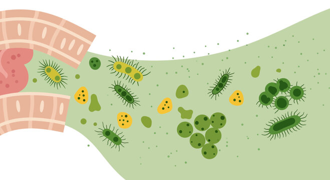 Gut Microbiome: Diverse Bacteria and Microorganisms in Digestive Tract
