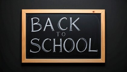 Obraz premium A chalkboard with 'BACK TO SCHOOL' written on it