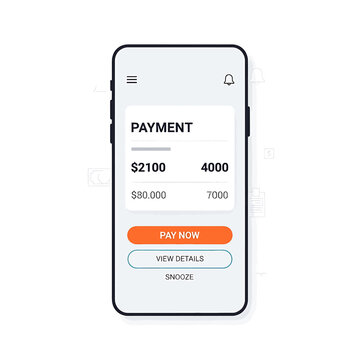 Smartphone payment screen with orange button.