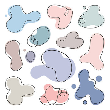Colorful abstract shapes and blobs 11.