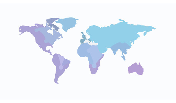 Minimal Holographic World Map Global Communication Network Vector