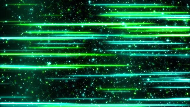 左から右へ流れていくスピードライン（青と緑）（ループ）
