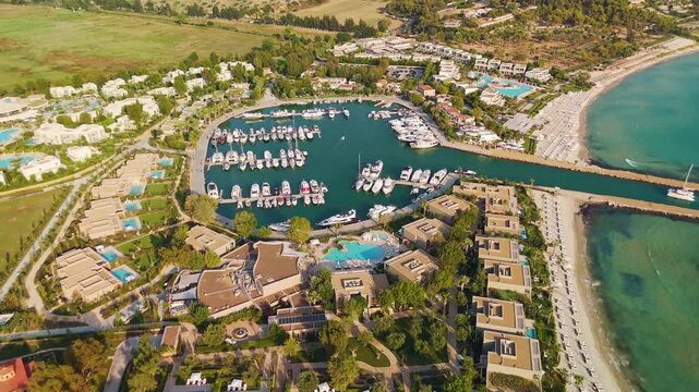 Aerial View of Sani Resort and Marina, Chalkidiki, Greece