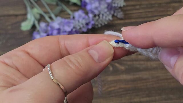 A knitted heart-shaped keychain and flat cloth, suitable for home decoration,