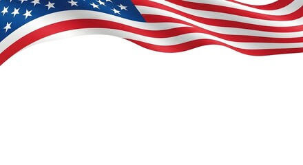 Obraz premium Happy labor day vibrant american flag waving celebrating workers and national pride