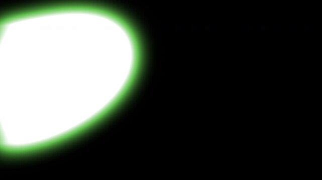 High Contrast Green Light Leak Flare Motion Graphic 4K Film Overlay