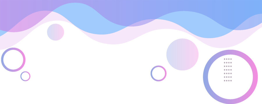 Banner bakground blue and purple gradations waves line shape.colorful