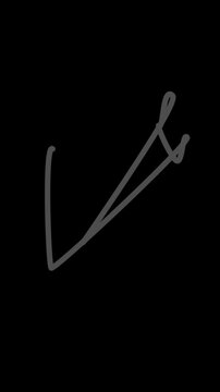 A large gray lowercase letter l on a solid black background