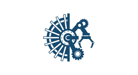 Obraz premium Intricate Mechanical Gear System Illustration Depicting Industrial Engineering.