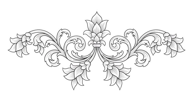 Ornate floral design element border.