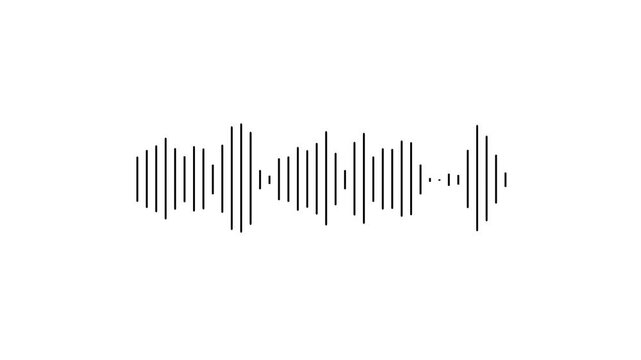 audio waves rhythm isolated on white background. white line audio wave visualization voice record, line audio wave visualization transparent background,