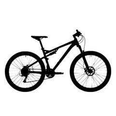 Obraz premium Mountain bike with suspension for rugged terrain adventures