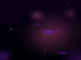 Naklejka premium Dark Space Nebula Purple Blue Star Field Vector Background