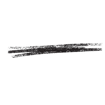 Uneven black crayon underline with raw grain and textured flow for highlighting phrases or notes. Horizontal line detail with authentic handmade appearance.