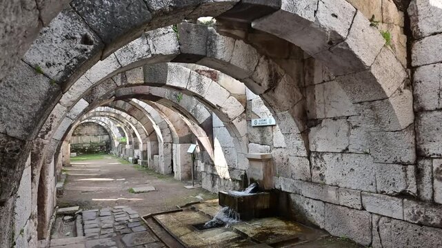 Ephesus and the Temple of Artemis among ancient ruins