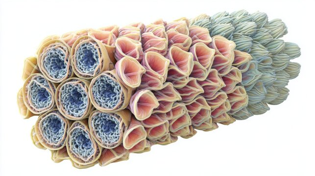 Detailed educational illustration of centriole pair structure in scientific context