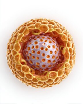Visualizing a peroxisome structure digital render cellular biology scientific environment macro view