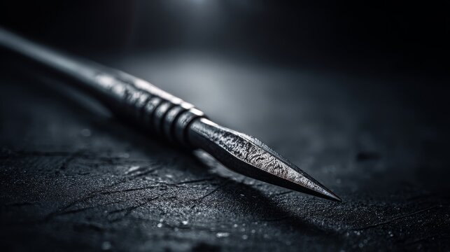 Intricate stainless steel orthopedic drill bit with detailed metallic texture