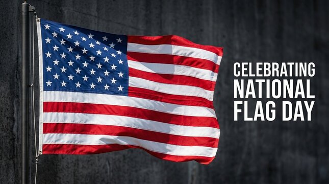 Celebrating National Flag Day: American Flag Waving Proudly