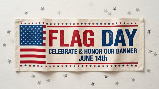Patriotic Flag Day Banner: Celebrate & Honor Our Stars and Stripes
