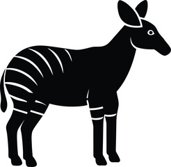 Okapi Flat Icon Style Silhouette Vector Art Illustration © DesignConcepts