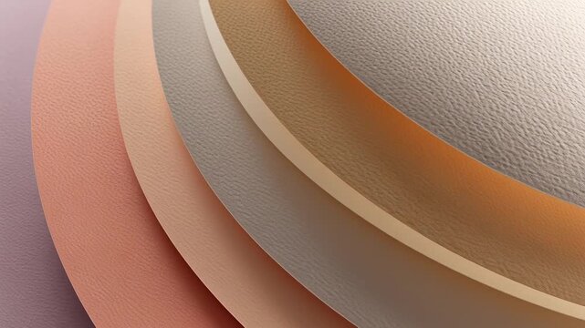 Layered paper cut abstract background with soft pastel depth effect