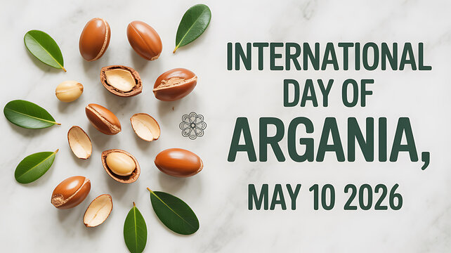 International Day of Argania celebrated on May 10, 2026 with argan nuts and leaves