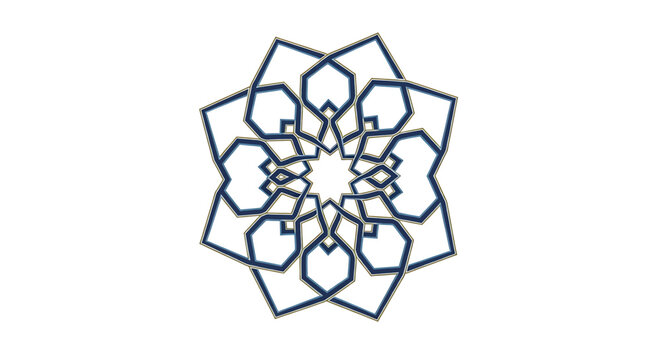 Intricate Geometric Floral Mandala Design.