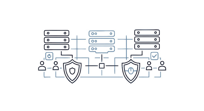 Secure Data Network - Shielded Servers and User Authentication.