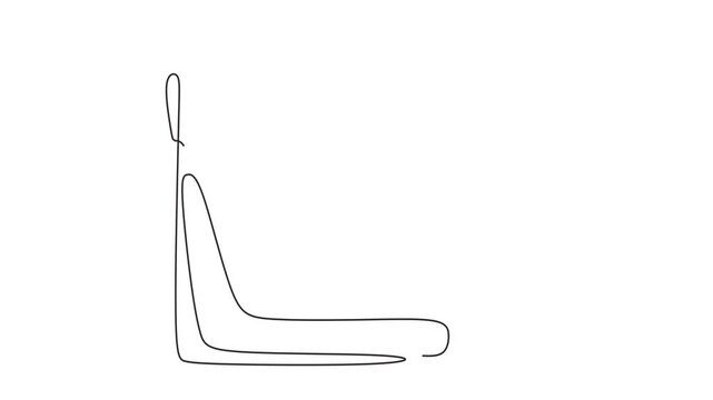 Animated self drawing of continuous line draw of Calendar.  Full length one line animation. 4K	