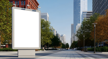 Canada day celebration billboard mockup in a vibrant cityscape perfect for festive advertising and promotions