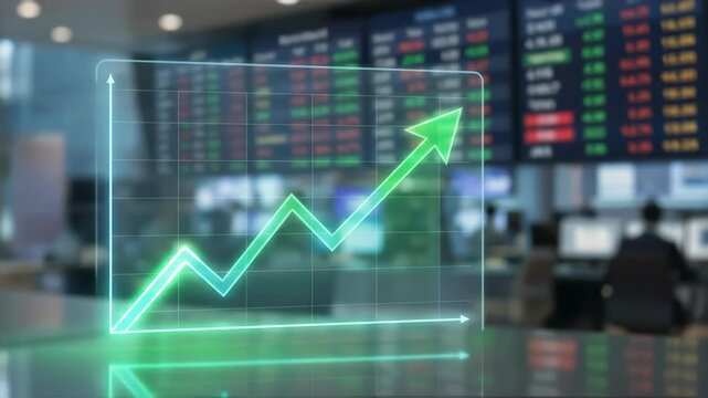 Market trends show growth in stock prices as investors react to new data in the financial district during working hours