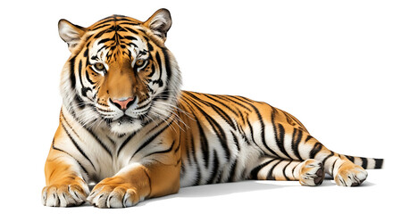 Obraz premium Majestic tiger resting a stunning portrait of a powerful feline predator