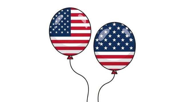 Happy independence day patriotic american flag balloons for festive celebrations