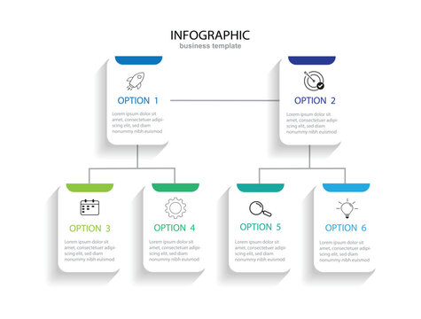 modern infographics with 6 options or steps vector illustration