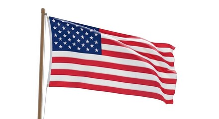 Fototapeta premium Happy independence day vibrant american flag waving usa patriotism celebration