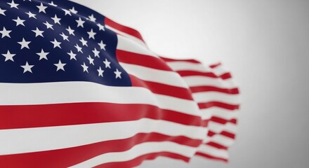 Fototapeta premium Happy independence day vibrant american flag waving patriotic usa celebration