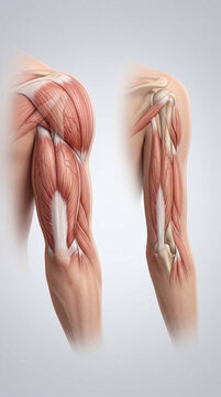 Muscular and skeletal wonders of the human upper limb depicted with scientific precision and artistic grace