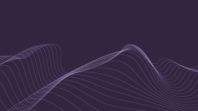 Deep plum topographic wireframe terrain with thin illuminated lines showcasing high end server technology and enterprise data solutions in a dark professional setting