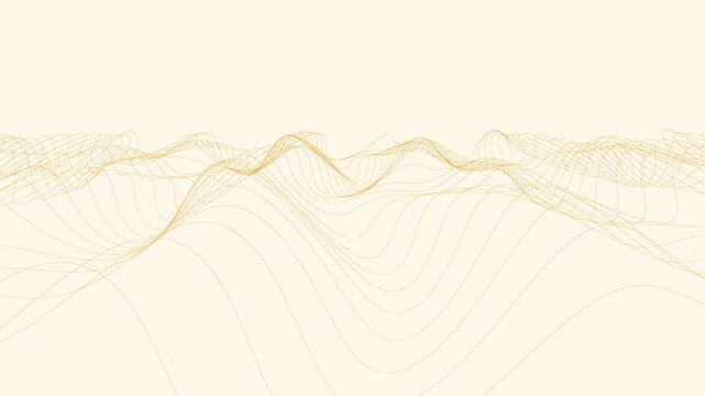 Golden topographic line patterns shimmering on a cream background evoking luxury wealth management and high end financial data mapping with a warm sophisticated feel