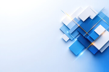 Fototapeta premium Light layered tiles infographic , generated, AI