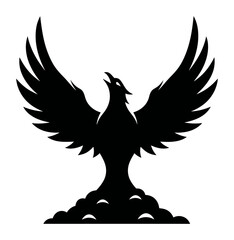 Fototapeta premium Phoenix Rising - Silhouette Vector Illustration