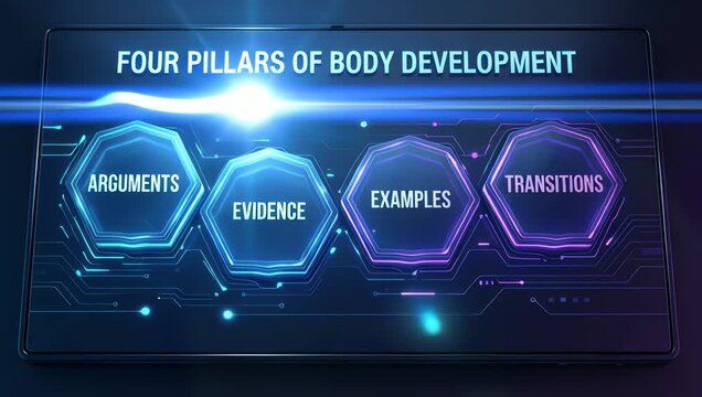 Four Pillars of Body Development Graphic Animation
