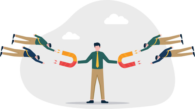 Professional using a magnet to attract more professionals