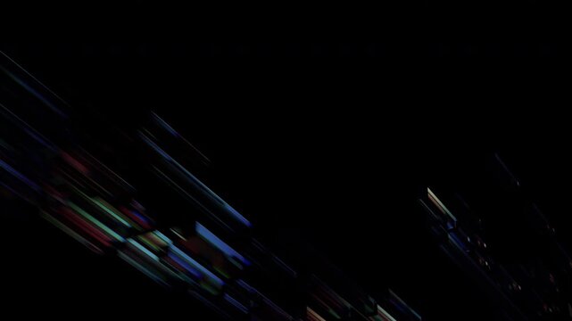 Abstract colorful glass lines, 4k seamless loop 3d animation