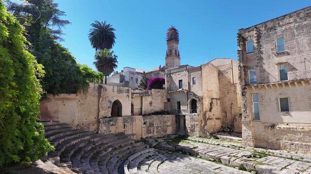Amazing view of The Old town of Lecce, Apulia Region, Italy