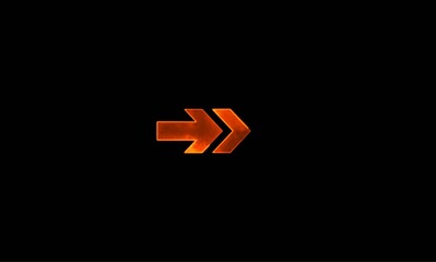 Obraz premium Neon color arrow icon on a black background. Neon Arrow background. Arrow background