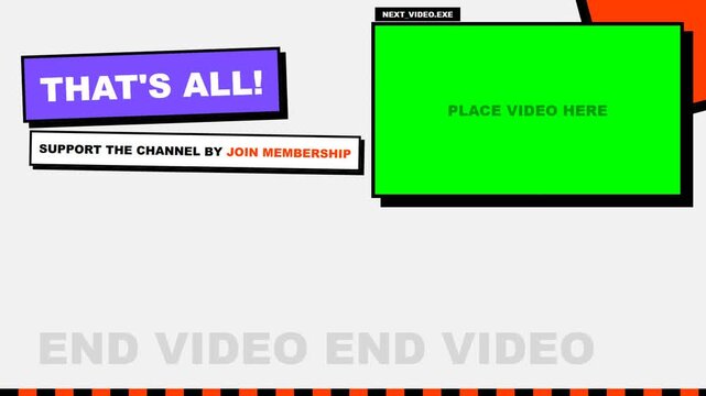 End Screen With Call To Action For Channel Support.