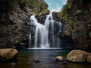 Madeira, Madera, Ilha da Madeira Cascata da Lagoa do Lajeado no final da Levada do Alecrim © filozofgrecki